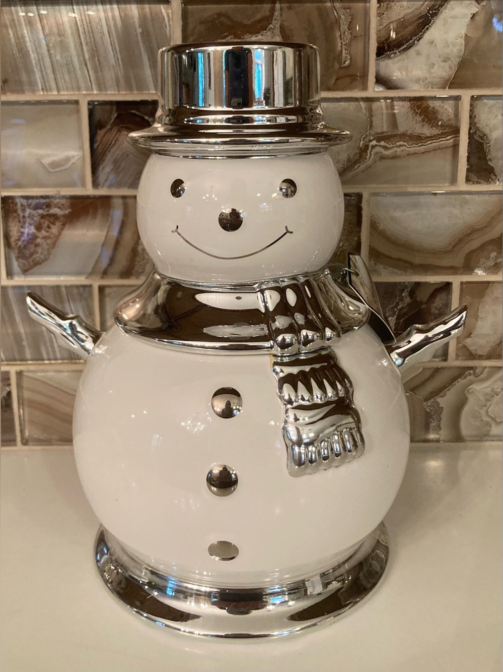 NWT Bath & Body Works 2008 Slatkin Snowman Candle